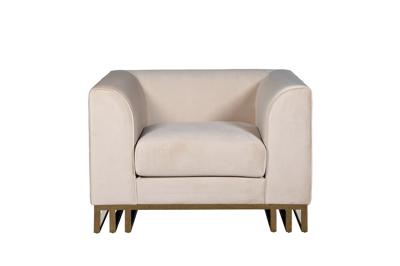 Мебель Garda Decor 102AN-20491 Кресло Люцерн (Lucerne)  велюр бежевое 110*86*75см арт. 102AN-20491