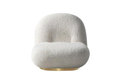 Мебель Garda Decor 87YY-21045 Кресло Альбано (Albano) иск.мех белый 75*88*64см арт. 87YY-21045