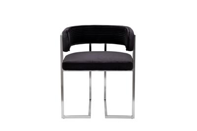 Мебель Garda Decor GY-18504 Стул велюр черный/матовый хром 60*55*73см арт. GY-18504