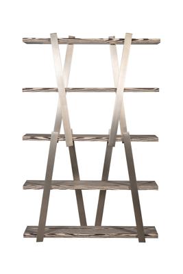 Мебель Garda Decor 58DB-16000 Стеллаж Зебрано (Zebrano) 120*33,5*185,5см арт. 58DB-16000