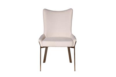Мебель Garda Decor 163YH-06275 Стул обеденный букле белый+бронза 57*65*91см арт. 163YH-06275