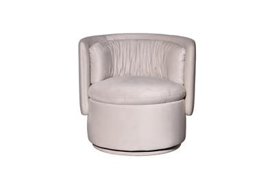 Мебель Garda Decor ZW-06101 Кресло поворотное велюр кремовый 76*72*71см арт. ZW-06101