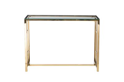 Мебель Garda Decor 47ED-CST072GOLD Консоль прозр.стекло/золото 100*30*78см арт. 47ED-CST072GOLD