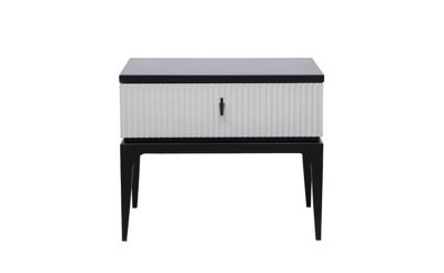 Мебель Garda Decor GD-00004 Тумбочка прикроватная Эсте(Este) черно/серая 50*40*50см арт. GD-00004