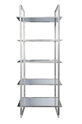 Мебель Garda Decor 47ED-00400 Стеллаж прозр.стекло/хром 81*40*200см арт. 47ED-00400