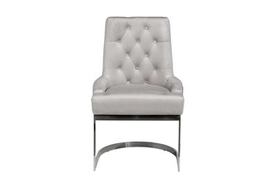 Мебель Garda Decor 76AR-62105 Стул велюр светло-серый/хром 65*61*93см арт. 76AR-62105