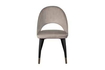 Мебель Garda Decor 30C-12280 Стул велюр серо-бежевый 51*56*84см, наконечники мат.золото арт. 30C-12280