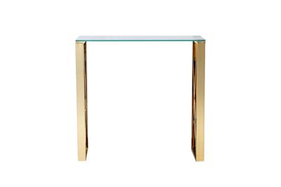 Мебель Garda Decor 47ED-CST008/80GOLD Консоль прозр.стекло/золото 80*30*78см арт. 47ED-CST008/80GOLD