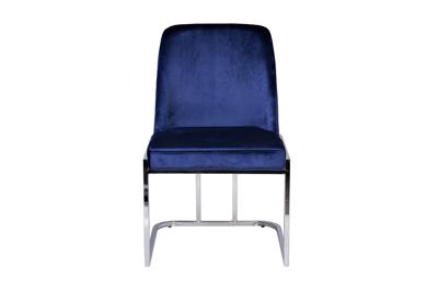 Мебель Garda Decor GY-DC8365-B Стул велюр синий/хром 54*56*89см арт. GY-DC8365-B