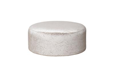 Мебель Garda Decor Пуф круглый Мурано(Murano) 80 вельвет принт бежевый Umbr-SBEG 80*80*33см арт. MURANO-80-3K-Umbr SBEG