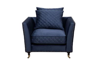 Мебель Garda Decor Кресло Сорренто(Sorrento), велюр т.синий Colt034 98*101*88см арт. SORRENTO1-Colt034