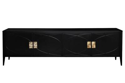 Мебель Garda Decor 151SV-00005 Тумба под ТВ черная 200*60*40см арт. 151SV-00005