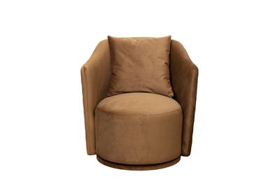 Мебель Garda Decor Кресло Верона Базовая(Verona Basic) вращающееся велюр коричн. Colt004-KOR 70*77*80см арт. VERONA BASIC-Colt004