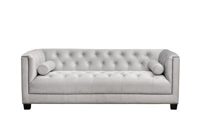 Мебель Garda Decor Диван Санремо(Sanremo) трехмест. велюр св.серый Colt030 201*86*74см арт. SANREMO-2K-Colt030