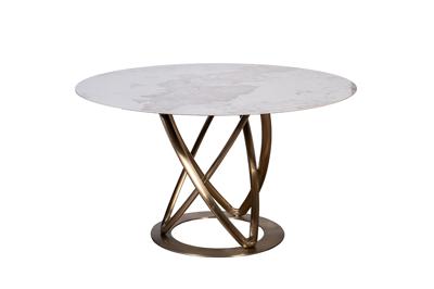 Мебель Garda Decor 57EL-79000 Стол обеденный белый керамика d130*75см арт. 57EL-79000
