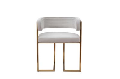 Мебель Garda Decor GY-85040 Стул велюр светло-серый/матовое золото 60*55*73см арт. GY-85040