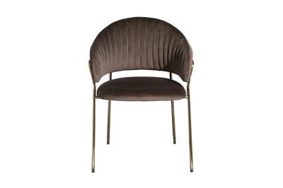 Мебель Garda Decor 30C-12962 Стул обеденный велюр темно-коричневый 59*56*81см арт. 30C-12962