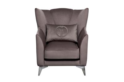 Мебель Garda Decor Кресло Сиена(Siena) велюр коричневый Colt1012-ROSKOR 83*82*93см арт. SIENA-К-Colt1012