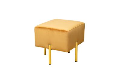 Мебель Garda Decor Пуф Марио(Mario) вельвет оранжевый Velv-ORANG 42*42*44см арт. MARIO-Velv ORANG