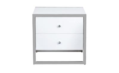 Мебель Garda Decor KFG104 Тумба с 2-мя ящиками белая/хром 60*40*58см арт. KFG104