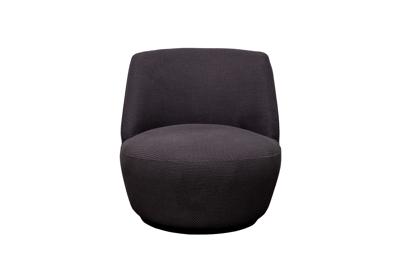 Мебель Garda Decor Кресло Риволи(GD/Rivoli) поворотное рогожка черная Botega-CHERN 73*80*74см арт. GD/RIVOLI-K-Botega-CHERN