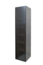 Мебель Garda Decor GD-10014-6 Шкаф Alto пенал c полками,цвет серый Кобальт, дверце стекло(тонир) 50*57*228.5см арт. GD-10014-6(тонировка)