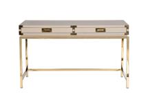 Мебель Garda Decor 46AS-D4084-TP Стол письменный светлый шпон/золото 130*50*78см арт. 46AS-D4084-TP