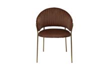 Мебель Garda Decor 30C-12961 Стул обеденный велюр коричневый 59*56*81см арт. 30C-12961
