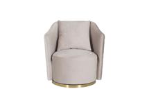 Мебель Garda Decor Кресло Verona вращающееся, велюр бежевый Bel09/золото 70*77*80см арт. VERONA-2K-БЕЖЕВЫЙ-Bel09