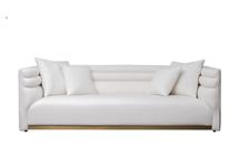 Мебель Garda Decor Диван трехместный GD/Toledo св.бежевый рогожка Norton Svbeg 236*97**77см арт. GD/TOLEDO-Т3-Norton-Svbeg