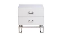 Мебель Garda Decor KFG085-NI Тумба 2 ящика белая/хром 55*40*58см арт. KFG085-NI