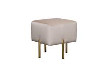 Мебель Garda Decor Пуф Mario вельвет св.бежевый Velv ECRU 42*42*44см арт. MARIO-Velv ECRU