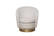 Мебель Garda Decor Кресло Napoli вращающееся, рогожка бежевая Koza2601-ECRU 76*76*76см арт. Napoli-2K-Koza2601-ECRU