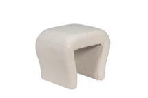 Мебель Garda Decor GY-08717 Банкетка букле белый d54*40,5*45,5см арт. GY-08717