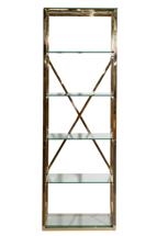 Мебель Garda Decor GY-01000 Стеллаж стекло прозр/золото 60*40*180см арт. GY-01000