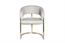 Мебель Garda Decor 76AR-65200 Стул экокожа св.серый/матовое золото 59,5*54*79см арт. 76AR-65200