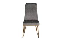 Мебель Garda Decor 30C-20140 Стул велюр шенилл серый/браш.золото 49*65*99см арт. 30C-20140