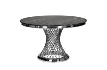 Мебель Garda Decor 76AR-80555 Стол обед иск.мрам Nero Alicanto/хром d120*75 арт. 76AR-80555