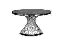 Мебель Garda Decor 76AR-805STOL/OB-CH Стол обед иск.мрам Nero Alicanto/хром d120*75 арт. 76AR-805STOL/OB-CH