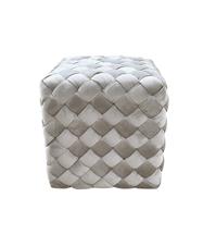 Мебель Garda Decor N-PUF-190 BEG Пуф плетеный велюр серо-бежевый 40*40*40см арт. N-PUF-190 BEG