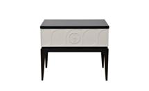 Мебель Garda Decor GD-00002 Тумбочка прикроватная Spinola черно/серая 60*40*50см арт. GD-00002