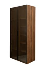 Мебель Garda Decor GD-10005-2 Шкаф Alto двухдверный c полками, цвет дуб Барокко, дверцы стекло 100*57*228.5см арт. GD-10005-2