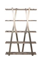 Мебель Garda Decor 58DB-16000 Стеллаж Zebrano 120*33,5*185,5см арт. 58DB-16000