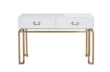 Мебель Garda Decor KFG070 Консоль 2 ящика белая/золото 120*42*77см арт. KFG070