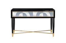 Мебель Garda Decor KFG122 Консоль 2 ящика зеркало двухцветное 120*42*75см арт. KFG122