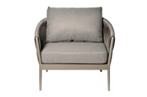 Мебель Garda Decor 39AR-KRES-3691 SER Кресло "Муза" серое 81,5*88,5*75см, оплетка"лента" арт. 39AR-KRES-3691 SER