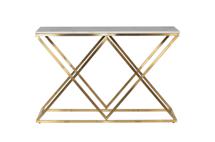 Мебель Garda Decor 47ED-CST026GOLD Консоль Bianco Namibia бел.мрам/мат.зол120*40*78 арт. 47ED-CST026GOLD