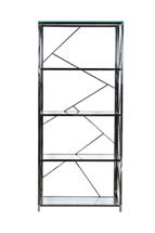 Мебель Garda Decor GY-SH8711BL Стеллаж стекло прозр/темн.хром 80*35*180см арт. GY-SH8711BL