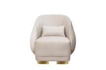 Мебель Garda Decor Кресло Палаццо(Palazzo) бежевое Ром07+Ром07 81*81*79см арт. PALAZZO-K-ROM07