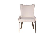 Мебель Garda Decor 163YH-06275 Стул обеденный букле белый+бронза 57*65*91см арт. 163YH-06275